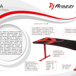 Геймърско бюро Arozzi Arena, черно