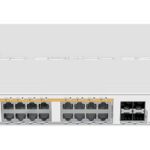 24 портов гигабит Ethernet комутатор MikroTik CRS328-24P-4S+RM