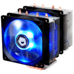 Вентилатор ID Cooling SE-904TWIN за Intel и AMD процесори син LED