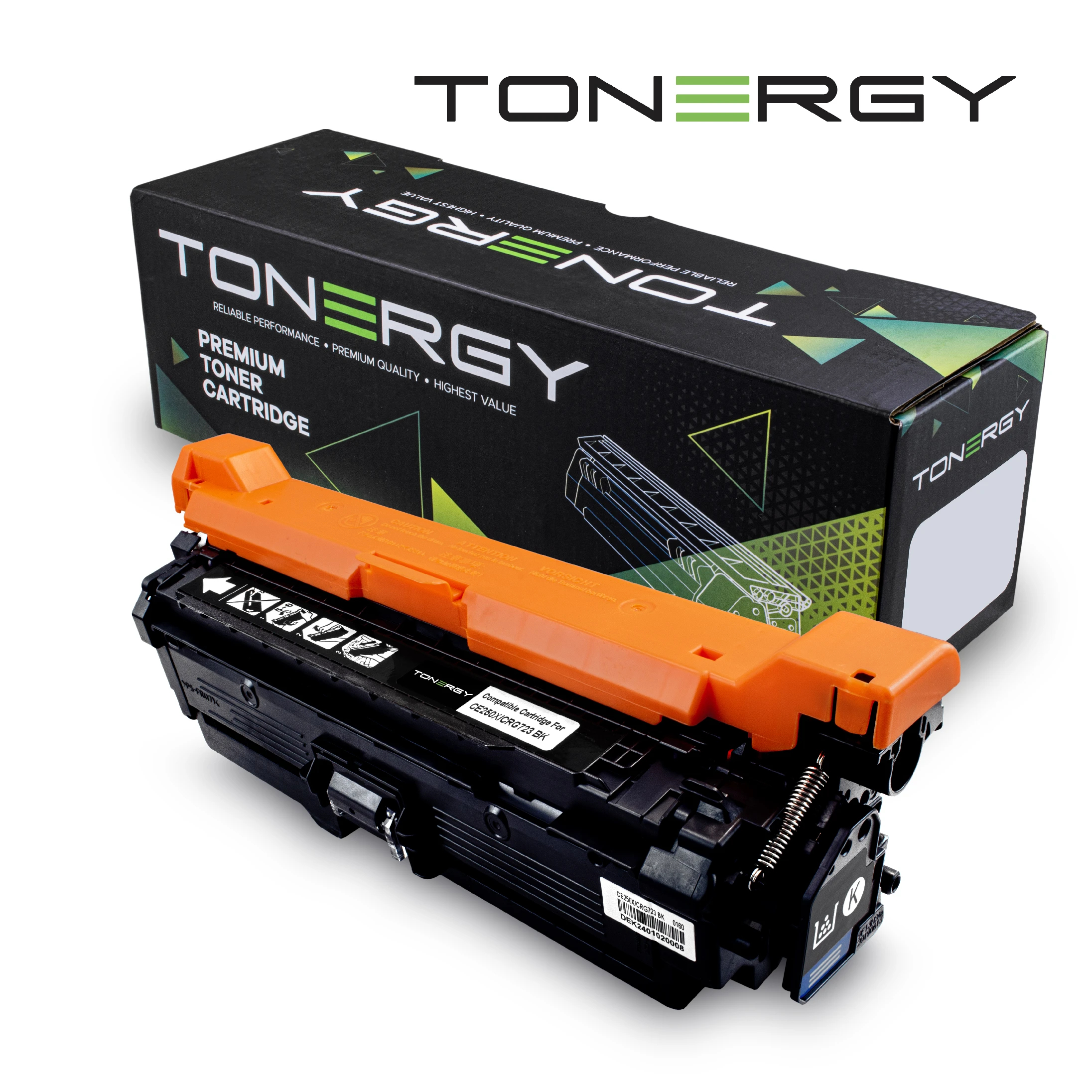 tonergy_ce250x_crg723_bk_2c1h8p Tonergy съвместима Тонер Касета Compatible Toner Cartridge HP 504X CE250X CANON 2644B002AA CRG-723 Black, 10K - Image 1