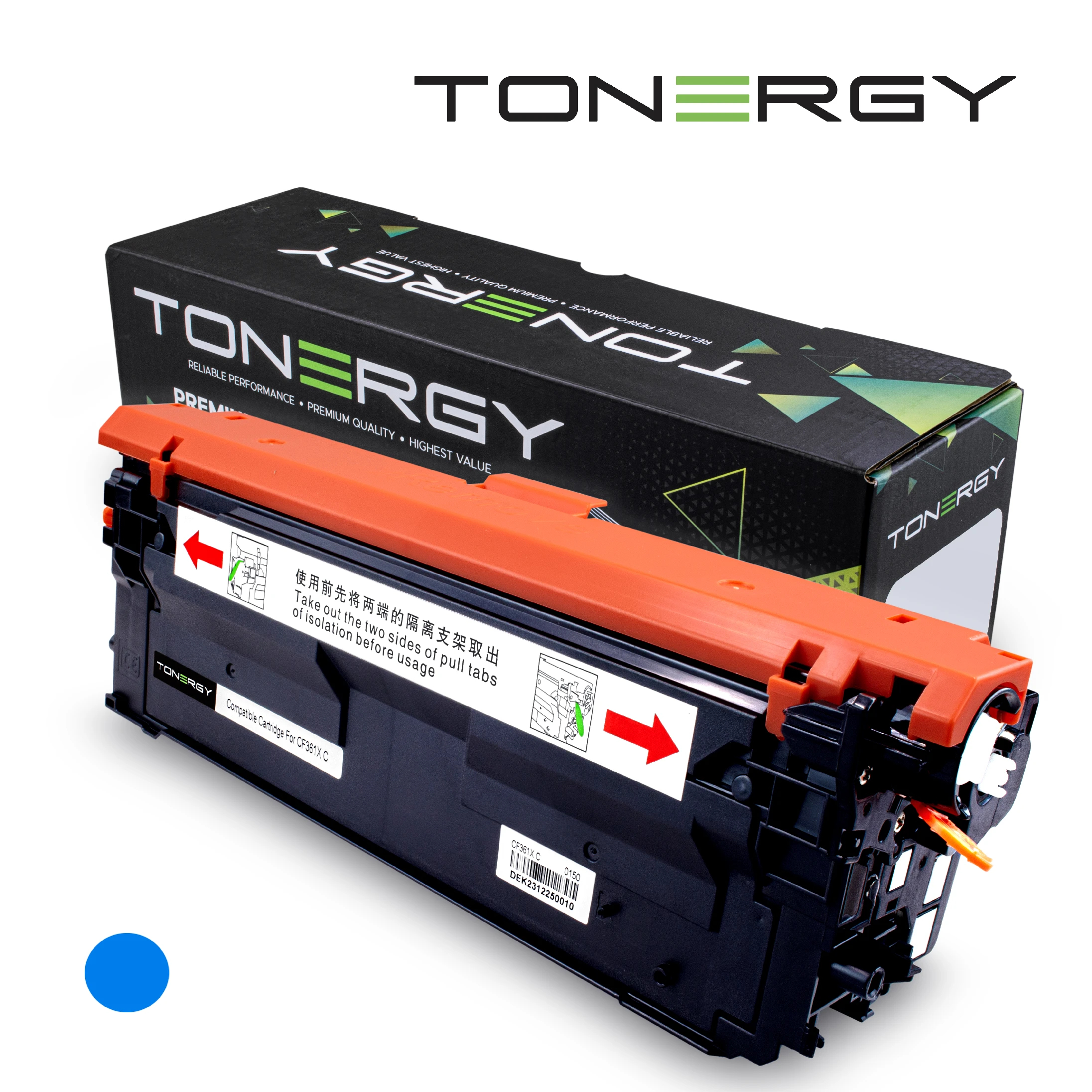 tonergy_cf361x_c_jcp4ta Tonergy съвместима Тонер Касета Compatible Toner Cartridge HP 508X CF361X Cyan, High Capacity 9.5k - Image 1