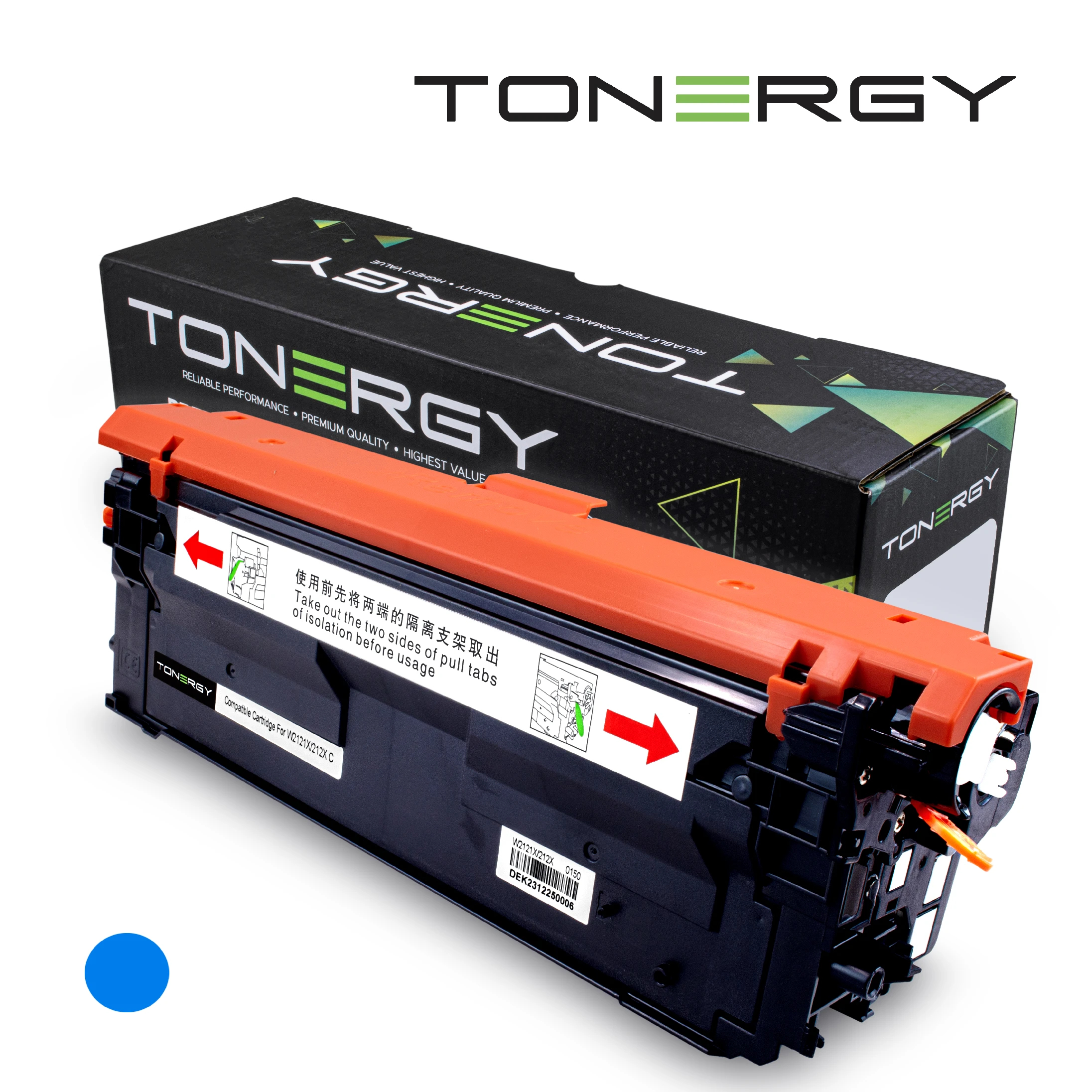 tonergy_w2121x_212x_c_yf5hep Tonergy съвместима Тонер Касета Compatible Toner Cartridge HP 212X W2121X Cyan, High Capacity 10k - Image 1