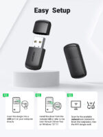 Ugreen безжичен адаптер Wireless USB adapter AC650 433Mbps CM448 - 20204 - Image 6