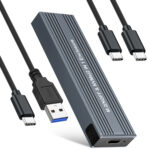 VCom външна кутия за диск Storage Case - M.2 NVMe/SATA/NGFF M/B key - 10Gbps USB3.1 Type-C/A - CU850SN