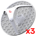 Комплект от 3бр. антена MikroTik LIGHT HEAD GRID LHG 5 RBLHG-5ND-3