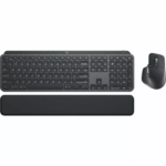 Комплект безжична клавиатура и мишка Logitech MX Keys S Combo USB-C rechargeable US, USB 920-011614 - черна