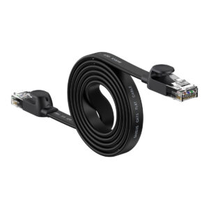Мрежов кабел Baseus WKJS000201 high Speed Cat6 32AWG Gigabit network cable (flat cable) 10м - черен