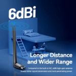 Vention безжичен адаптер WiFi USB adapter Dual Band, 650Mbps, Black - KDTB0 - Image 5