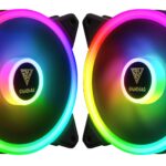 Gamdias Комплект вентилатори Fan Pack 4x120mm addressable RGB 5V 3 pin + remote controller - AEOLUS M2-1204