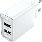 Vention бързо зарядно Fast Charger 2 x QC3.0 18W White - FBAW0