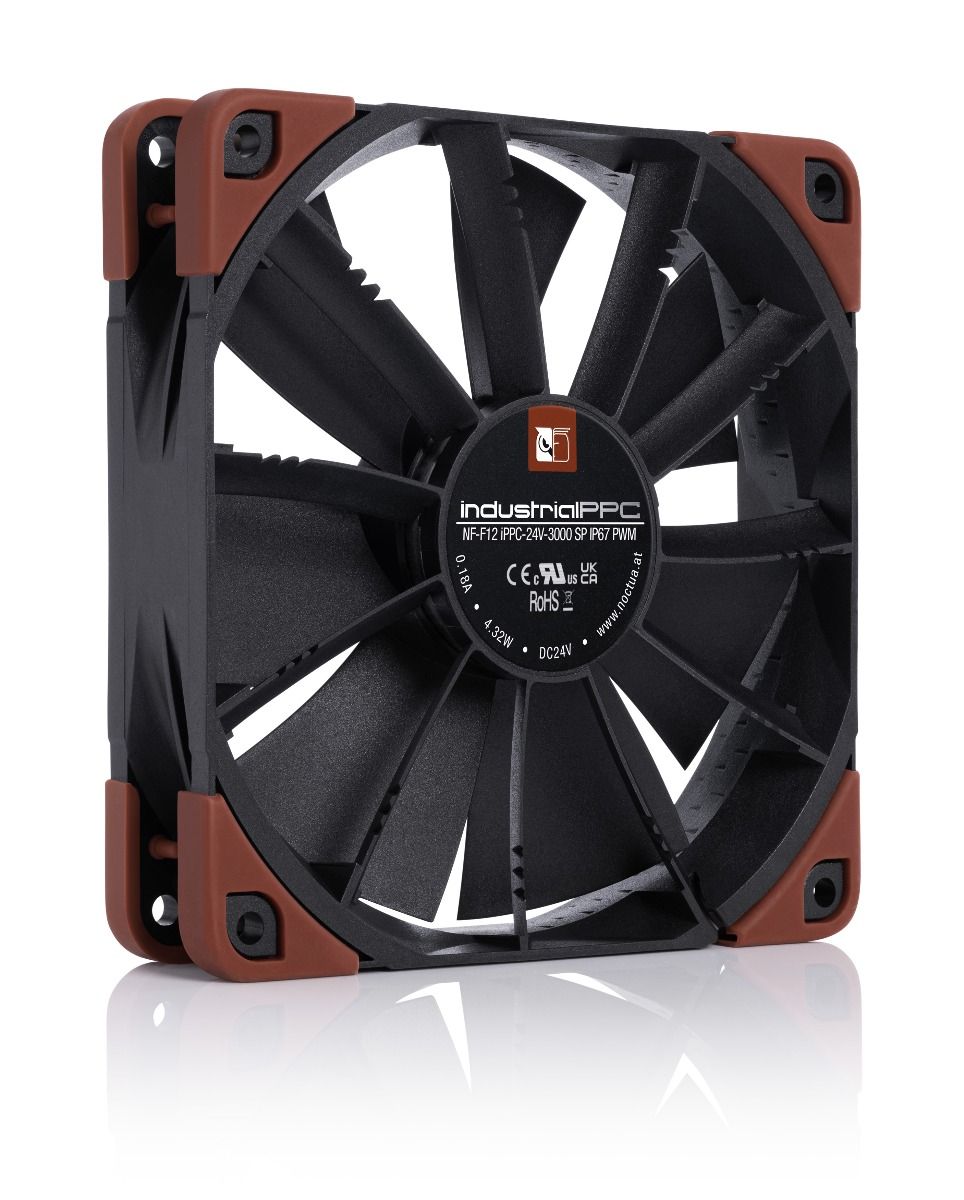 Noctua Влагозащитен / Прахозащитен  Вентилатор Fan 120mm single-phase motor NF-F12-iPPC-24V-3000-SP-IP67-PWM - Image 4