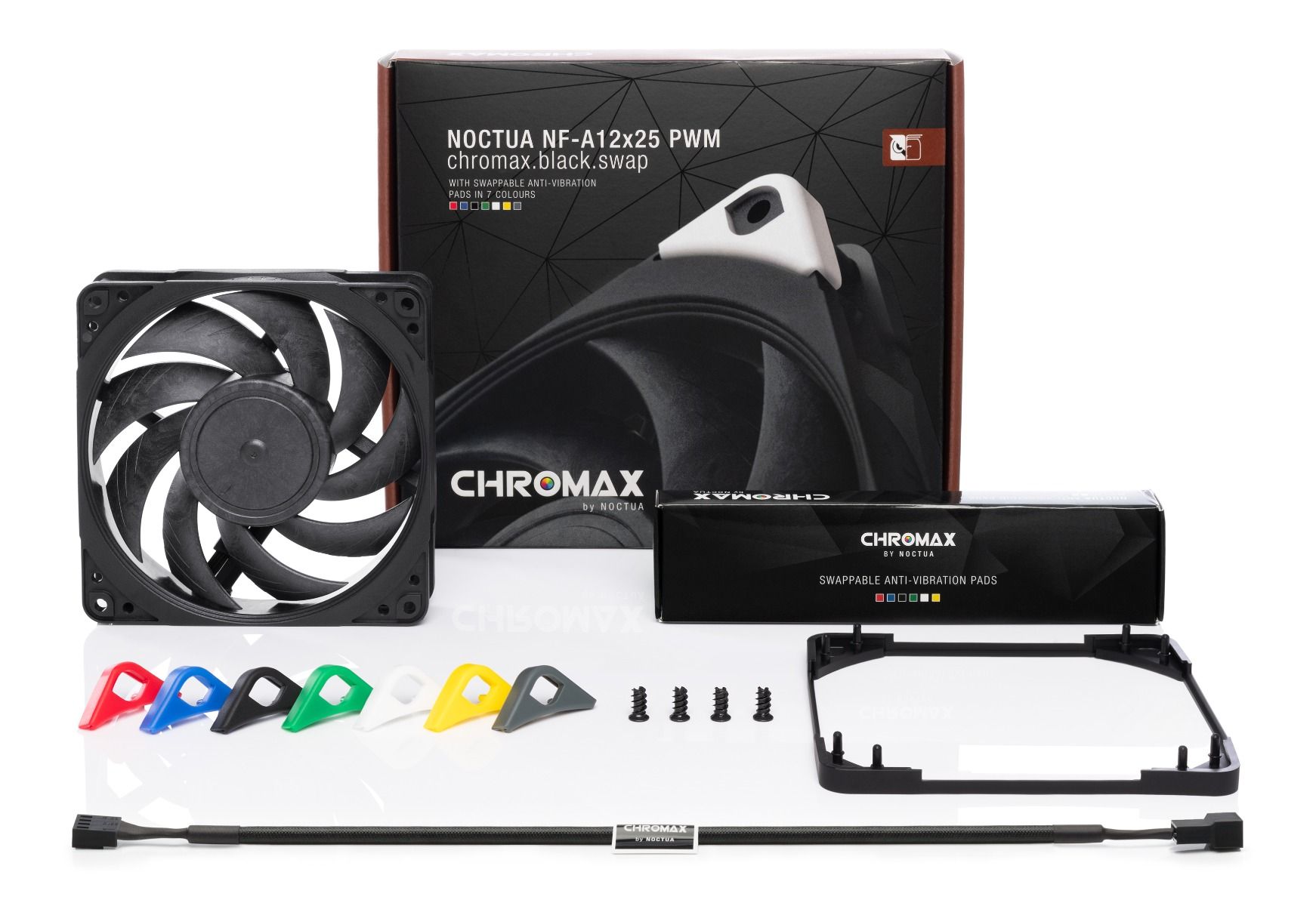 Noctua Вентилатор Fan 120mm NF-A12x25-PWM chromax.black.swap - Image 3