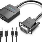 Vention адаптер Adapter VGA to HDMI with sound - Active converter with AUX-in and Micro USB power - ACNBB