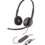 Слушалки HP Poly Blackwire 3220 Stereo USB-C +USB-C/A адаптер 8X228aa