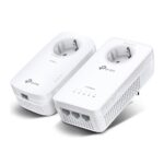 Гигабитов Powerline комплект с Wi-Fi ac и вграден електрически контакт TP-Link TL-WPA8631P KIT AV1300