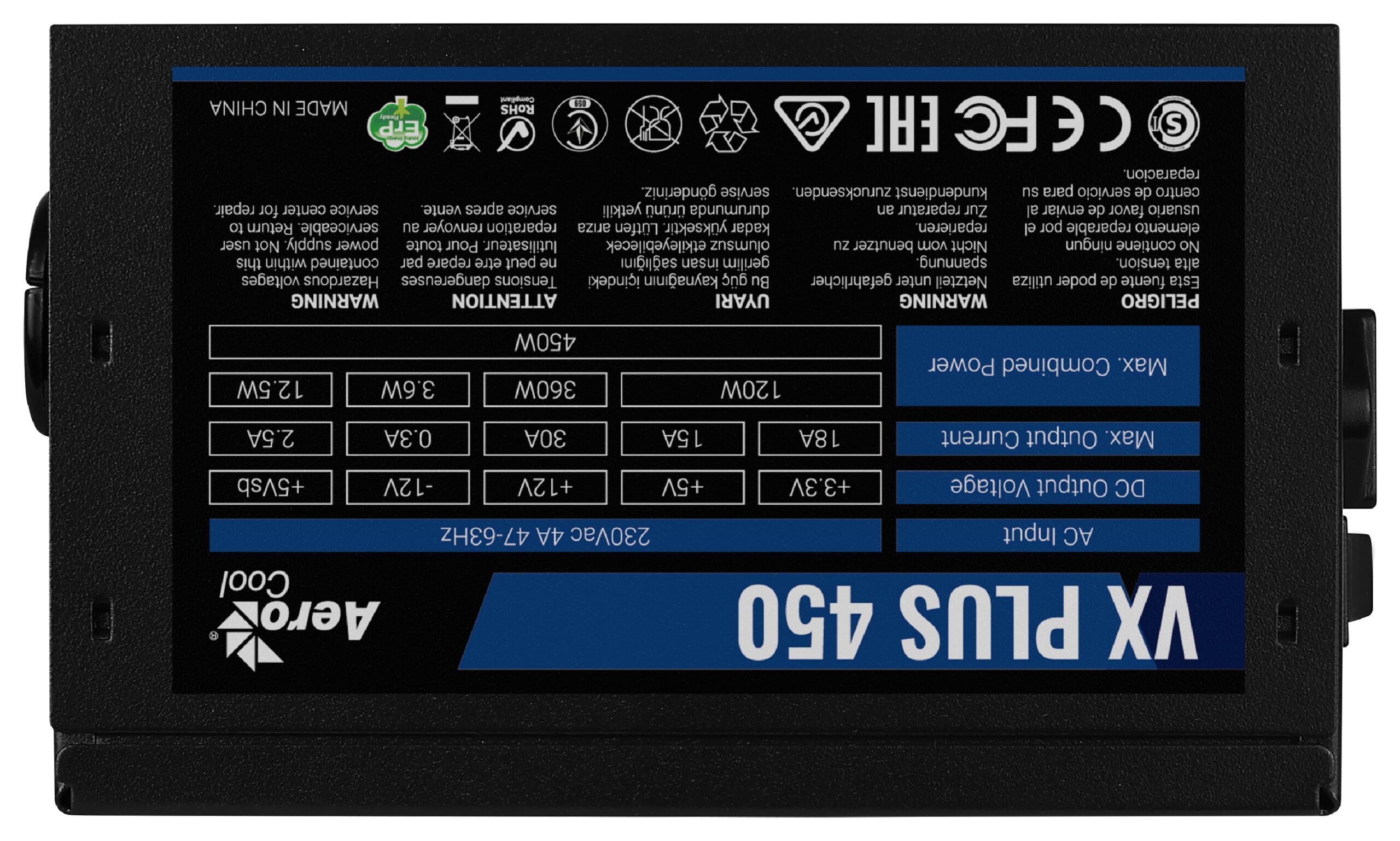 ac_vx_plus_450w_right_lafoz0 AeroCool захранване PSU VX PLUS 450W - ACPN-VS45NEY.11 - Image 3