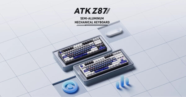 ATK професионална безжична геймърска механична клавиатура Wireless Professional Gaming Mechanical Keyboard - Z87 PRO Side Engraving - Aniya Switches - Image 2