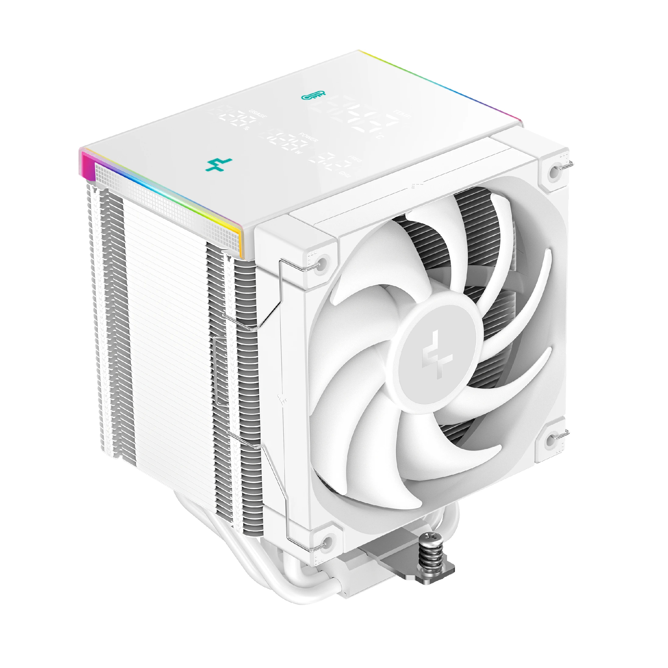 deepcool_ak500_digital_pro_wh_01_xmonbz DeepCool охладител за процесор CPU Cooler - AK500 DIGITAL PRO White - LGA1851/AM5 - Image 1