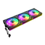 Gamemax Комплект вентилатори Fan Pack 3-in-1 3x120mm - FN12A-S3I-R Black, Reverse, Daisy-Chain, Addressable RGB