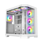 Gamemax кутия Case ATX - HYPE-A White - 4 x 120 mm Addressable RGB fans - Image 2