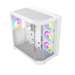 Gamemax кутия Case ATX - HYPE-A White - 4 x 120 mm Addressable RGB fans - Image 3