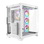 Gamemax кутия Case ATX - HYPE-A White - 4 x 120 mm Addressable RGB fans - Image 5