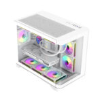 Gamemax кутия Case mATX - HYPE-M White - 3 x 120 mm Addressable RGB fans - Image 4