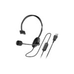 Genius слушалки с микрофон Single Ear Headset - HS-100U, Mic, USB, Black