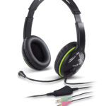 Genius слушалки с микрофон Headset HS-400A - 3.5 mm, Mic, Black/Green