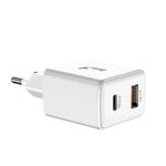 Genius бързо зарядно Fast Charger PD-20AC - 20W, USB-A, USB-C, PD3.0, QC3.0, White - Image 2