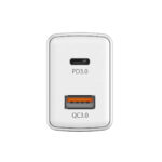 Genius бързо зарядно Fast Charger PD-20AC - 20W, USB-A, USB-C, PD3.0, QC3.0, White - Image 3