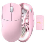 Lamzu професионална геймърска мишка MAYA X 8K - Wireless Gaming Mouse - Light Pink - Image 5