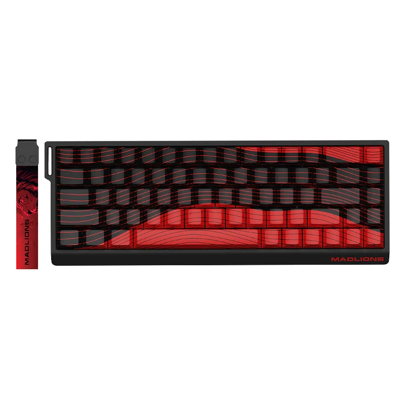 madlions_mad_68_r_01_jcmlsk Madlions професионална геймърска механична клавиатура Professional Gaming Mechanical Keyboard MAD 68 R - 8K, Kunlun Magnetic Switches - Black/Red - Image 1