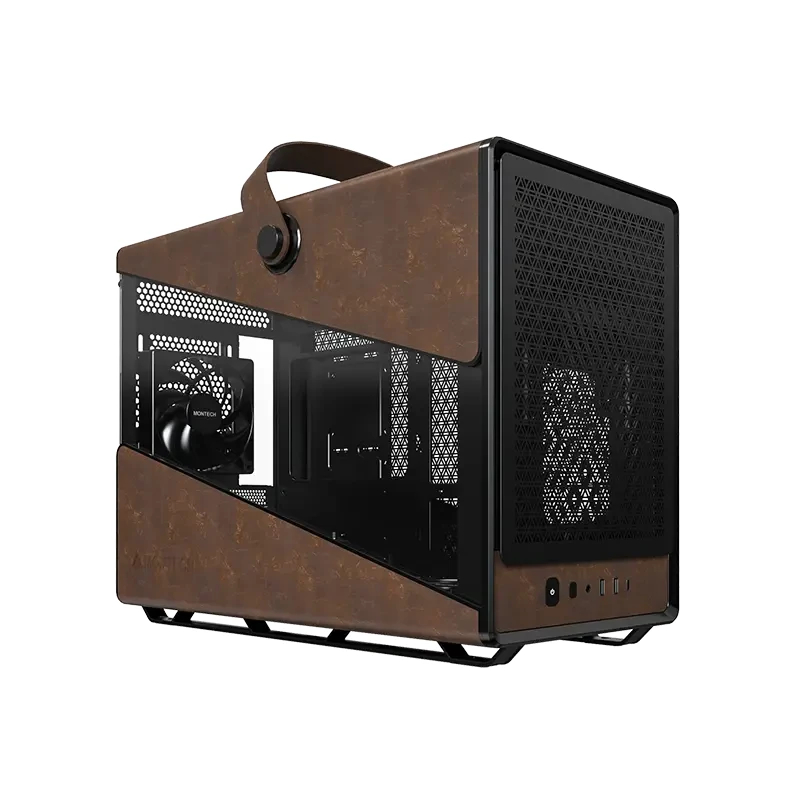 montech_heritage_pro_bk_01_nqxu2y Montech кутия Case mATX - Heritage PRO (B) - USB-C, Leather, 4 x 120 mm Fans - Image 1