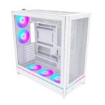 Montech кутия Case ATX - HS01 PRO (W) - 5 x 120 mm ARGB Fans, USB-C, White - Image 2