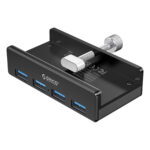 Orico хъб USB 3.0 HUB Clip Type 4 port, Black - MH4PU-BK