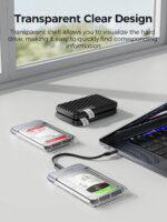 Orico външна кутия за диск Storage - Case - 2.5 inch 5Gbps USB-C Transparent - TX25C3-GY-BP - Image 5