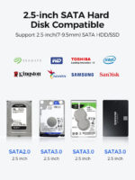 Orico външна кутия за диск Storage - Case - 2.5 inch 5Gbps USB-C Transparent - TX25C3-GY-BP - Image 6