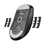 Pulsar професионална геймърска мишка Wireless Gaming Mouse X2A v3 eS Size1 Black 8K, OLED Display, Tournament Edition - Image 3