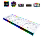 Thermalright Комплект вентилатори Fan Pack 3-in-1 3x120mm - TL-M12QW x 3 - White, Infinity Mirror, Daisy-Chain, A-RGB - Image 2