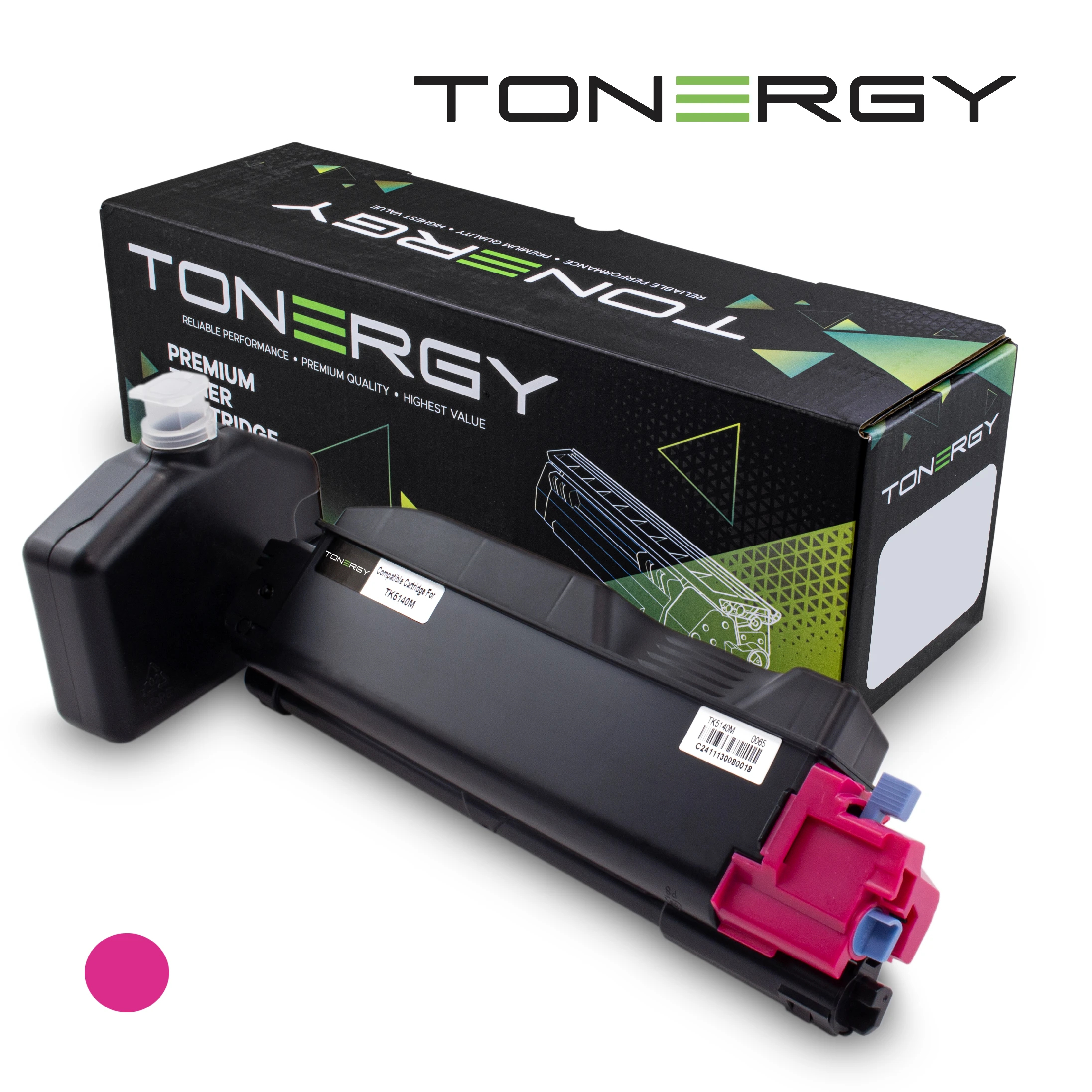tk5140m_boxtoner_6dfvdz Tonergy съвместима Тонер Касета Compatible Toner Cartridge KYOCERA TK-5140 Magenta, 5k - Image 1