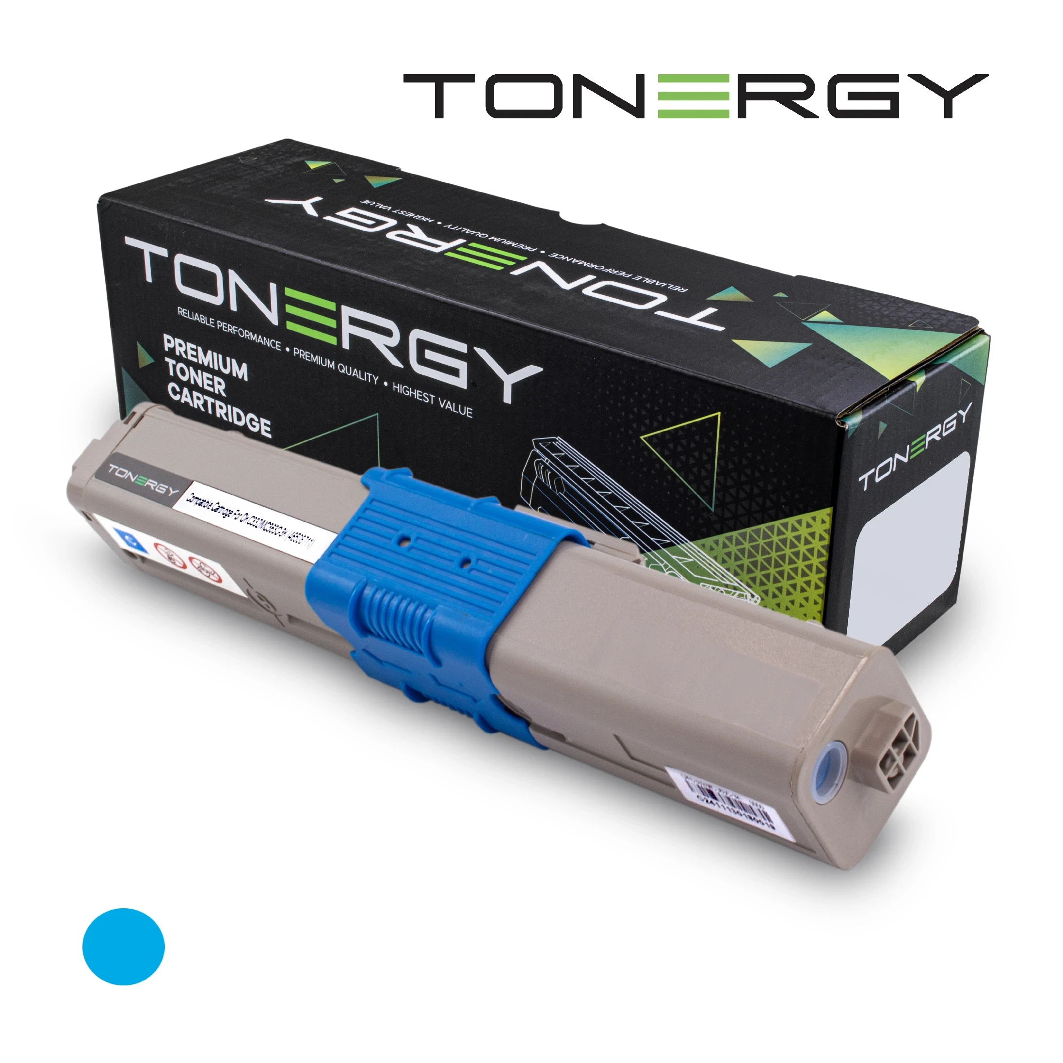 tonergy_ckc332mc363c_3k46508711_boxtoner_x14akx Tonergy съвместима Тонер Касета Compatible Toner Cartridge OKI 46508711 Cyan, 3k - Image 1