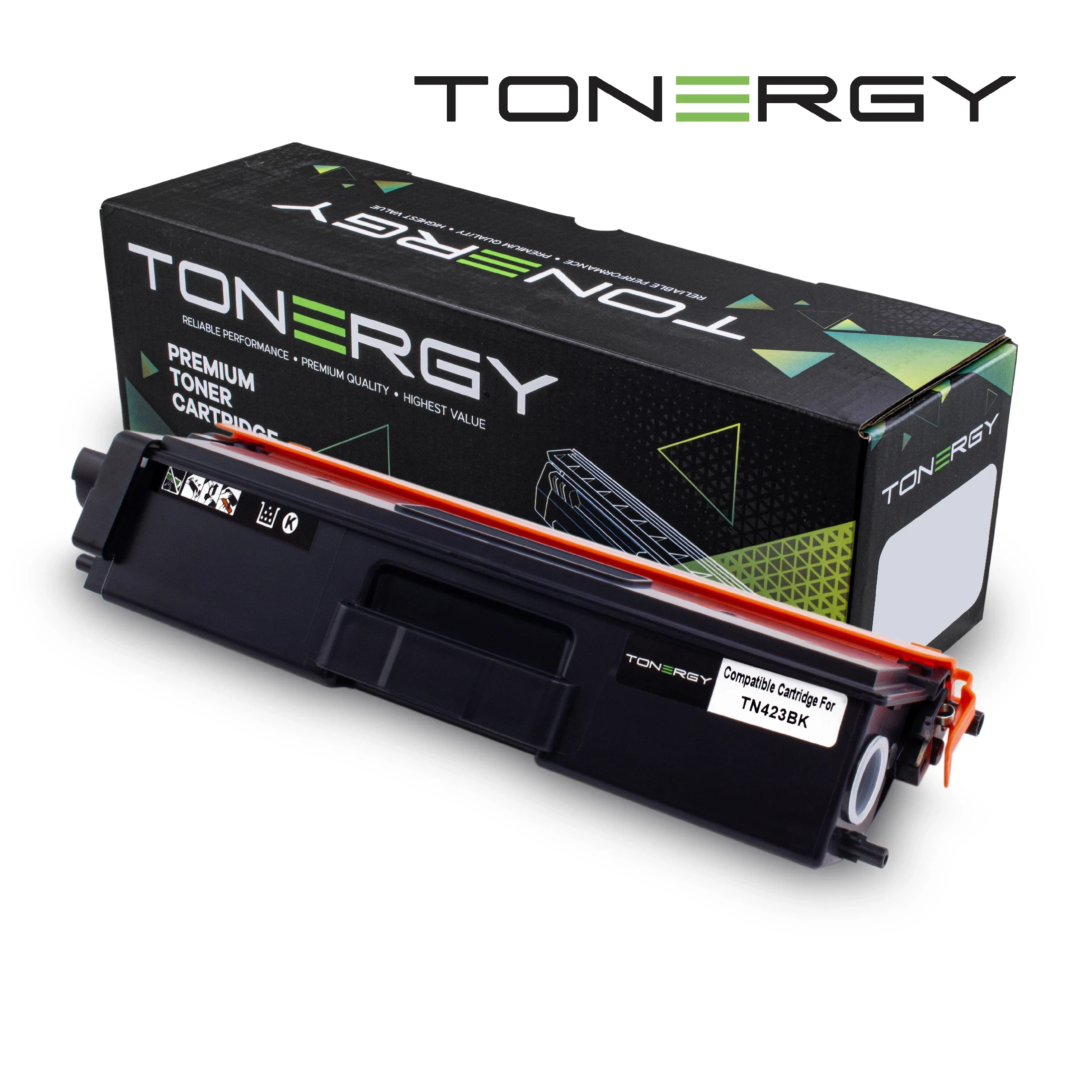 tonergy_tn423bk_boxtoner_ubeqdr Tonergy съвместима Тонер Касета Compatible Toner Cartridge BROTHER TN423BK Black, High Capacity 6.5k - Image 1