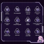 VGN безжична геймърска механична клавиатура Wireless Gaming Mechanical Keyboard - V87 Jelly Orange - Dynamic Silver Switches [Linear] - Image 2