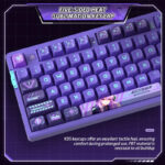 VGN безжична геймърска механична клавиатура Wireless Gaming Mechanical Keyboard - V87 Jelly Orange - Dynamic Silver Switches [Linear] - Image 5
