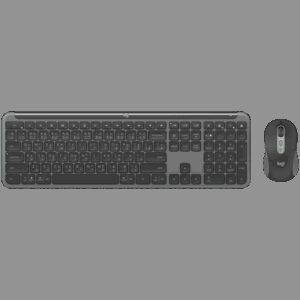 Комплект безжична и Bluetooth клавиатура и мишка Logitech Combo MK950 Signature Slim - графит