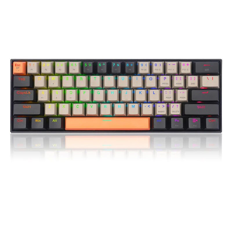 redragon_k530-og-gy-bk-rgb-pro_br_draconic_pro_rgb_1 Bluetooth/USB Type-C механична RGB клавиатура Redragon K530-OG-GY-BK-RGB-PRO_BR Draconic PRO Brown Switch - оранжев/сив/черен - Image 1