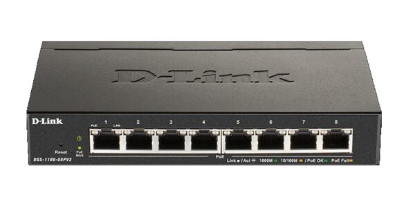 Комутатор D-Link 8-Port PoE Gigabit Smart Managed Switch DGS-1100-08PV2 - Image 1