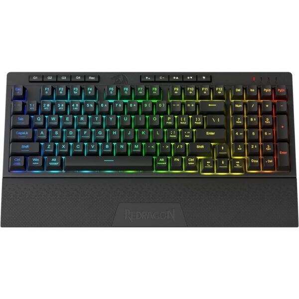 Кабелна и безжична Bluetooth механична геймърска клавиатура Redragon Shiva Pro K515RGB-PRO с RGB осветление - черна - Image 1