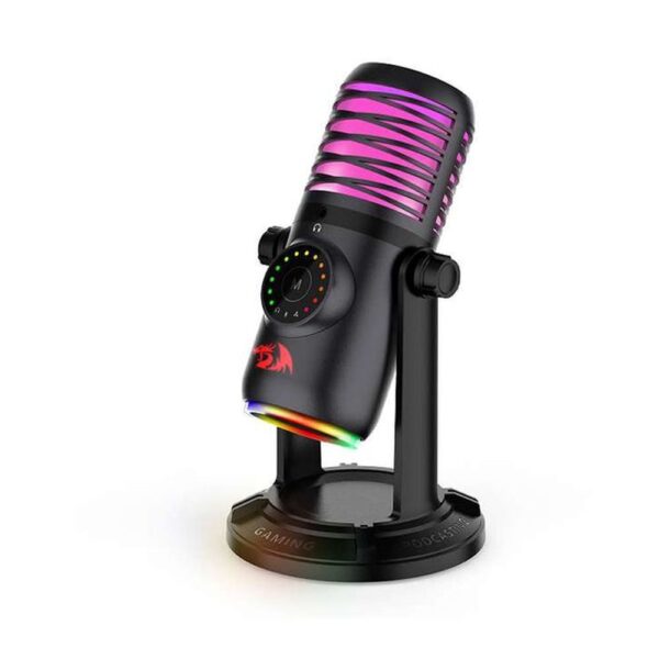 Геймърски кондензаторен микрофон Redragon Stellaris GM306 – RGB USB със стойка и многофункционални режими - Image 1